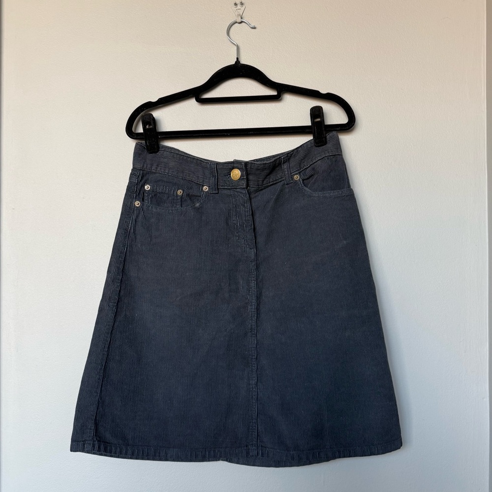 Chloé A-Line Corduroy Skirt - Dark Gray